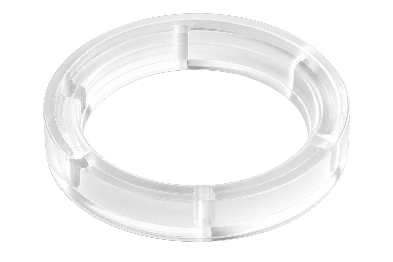 Precision machined transparent ring component